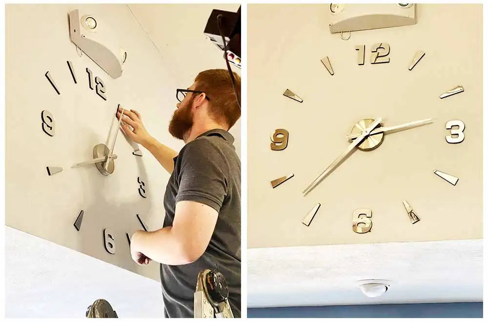 MCDFL 3D Large Wall Clock Self Adhesive Acrylic Mirror Stickers Giant Watches Timepiece Decoration Living Room for Home Interior