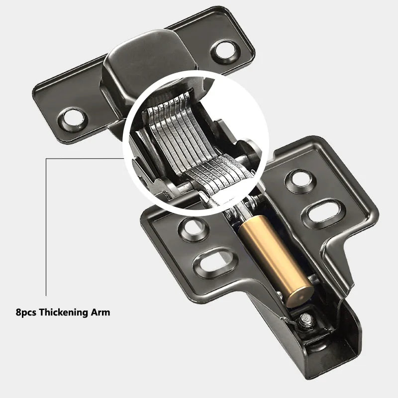 1pc Cold Rolling Steel Furniture Hinge Black-Grey Door Hydraulic Hinges Damper Buffer Soft Close For Cabinet Hardware