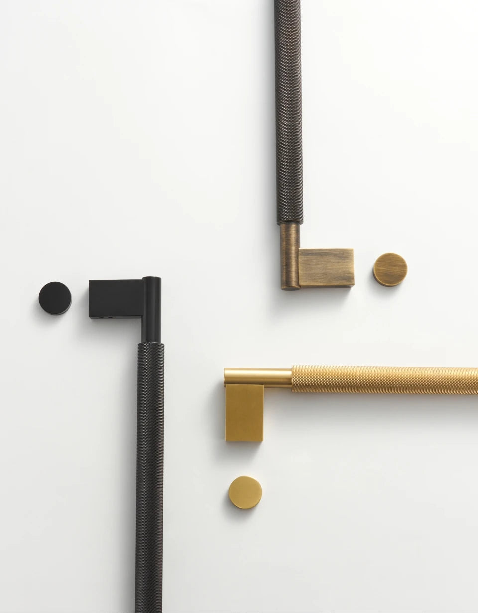 Nurlin Solid Brass Door Double Single Sided Cross Knurled Kitchen Refrigerator Appliance Closet Pull Bar Wood Gate Glass Door