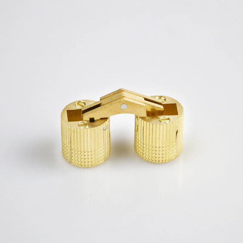 2pcs 8-18mm Copper Brass Door Hinges Cylindrical Hidden Cabinet Concealed Invisible Furniture Barrel Hinge For Hardware Gift Box