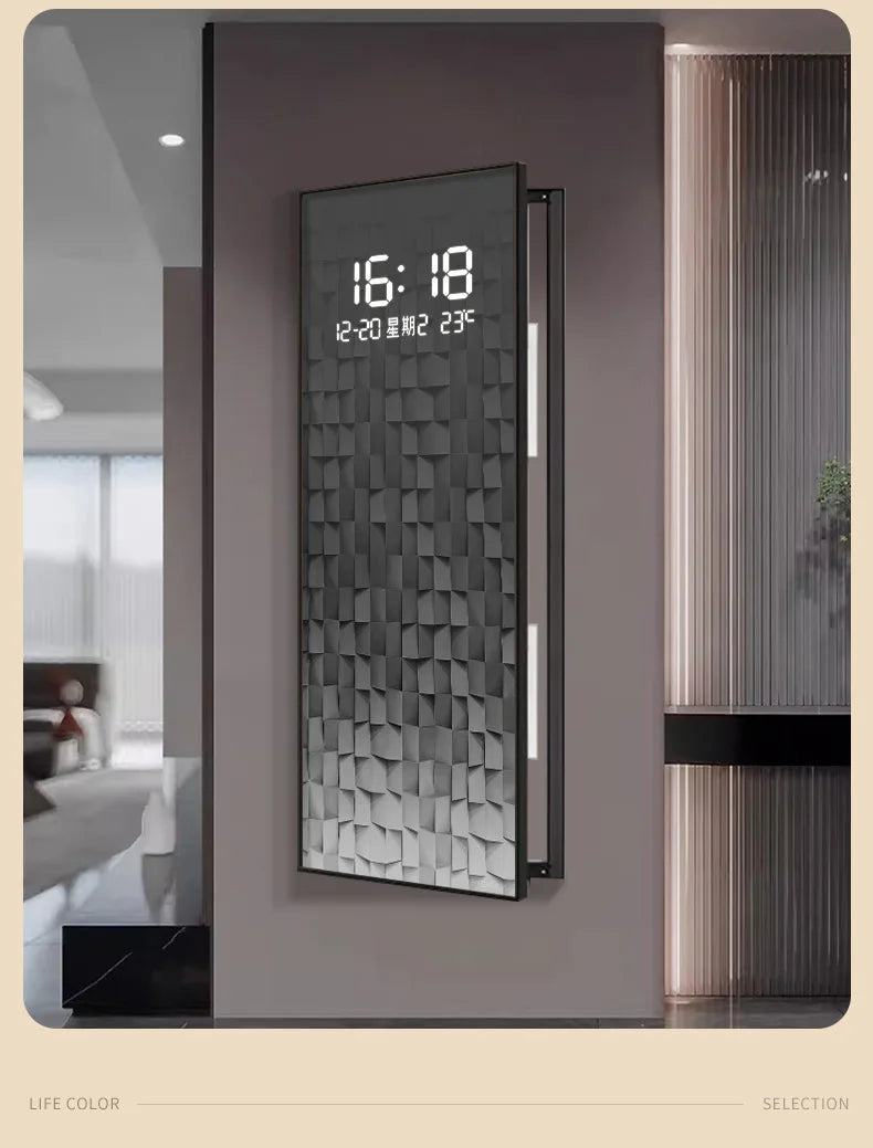 Nordic Style Digital Clock Wall Art Aesthetic Unique Luminous Modern Digital Clock Living Room Orologio Da Parete Home Decor