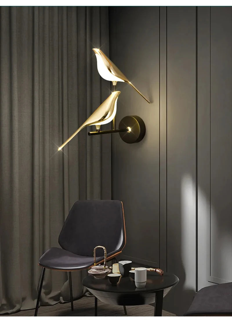 Buy Nordic Golden Bird LED Wall Lamp | Save 20% Now