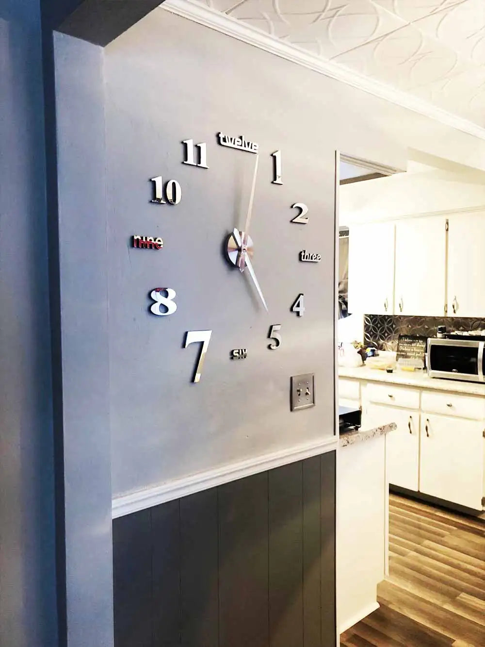 MCDFL 3D Large Wall Clock Self Adhesive Acrylic Mirror Stickers Giant Watches Timepiece Decoration Living Room for Home Interior