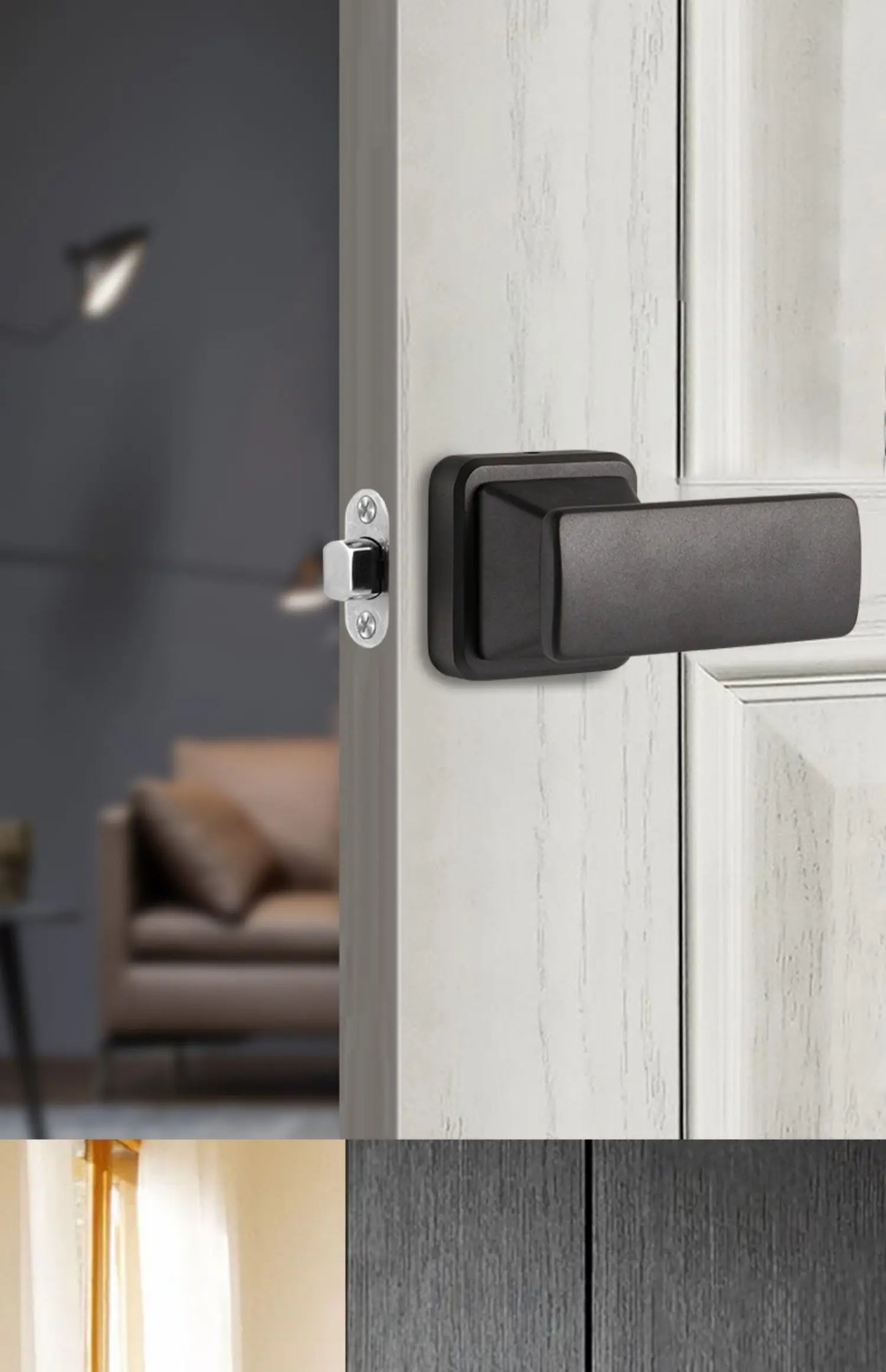 Lowest price invisible door handle anti backlock wooden door hidden door single side lock withkey hidden lock furniture hardware