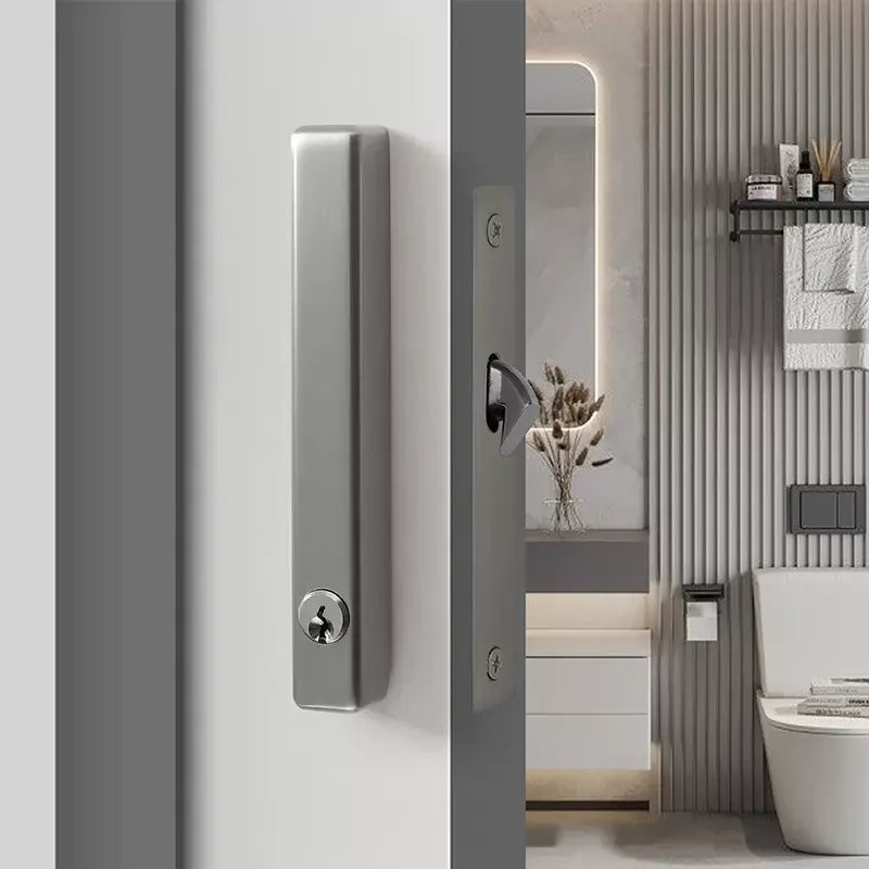 New Family Safety Sliding Door Lock Modern Simple Solid Wood Door Lock Hook Lock Toilet Black Sliding Door Lock Furniture Lock