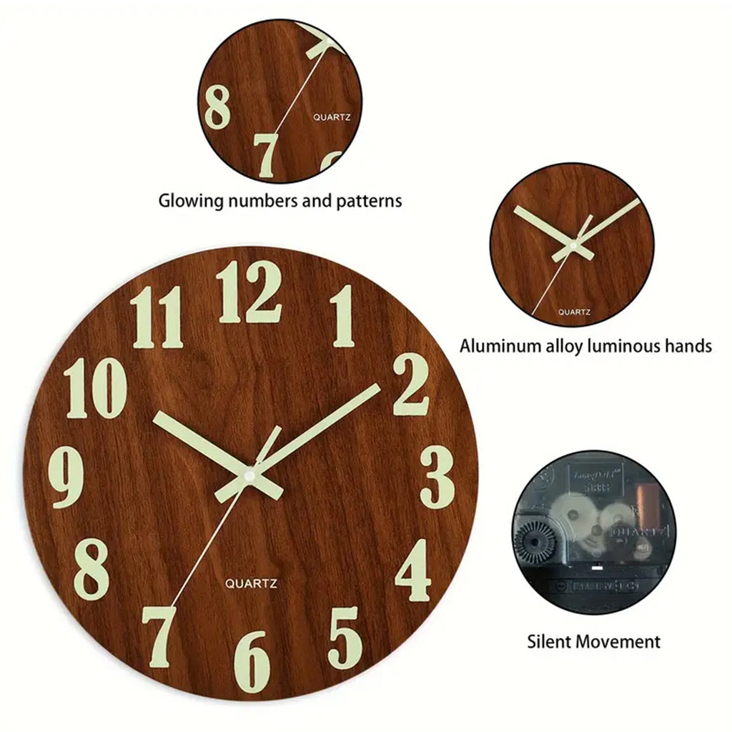 Buy Silent Luminous Wall Clock for Home - Only $35!