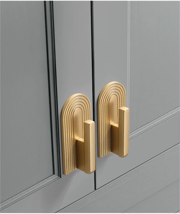 Golden Cupboard Door Handle Modern Minimalist Wardrobe Door Knob Drawer Knobs Shoe Cabinet Handle Furniture Handle