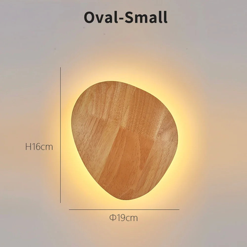 Original LED Wooden Craft Wall Lamp with Light Source Wall-mounted Indoor Lighting Atmosphere Lights COB Chip Bedside Lamp