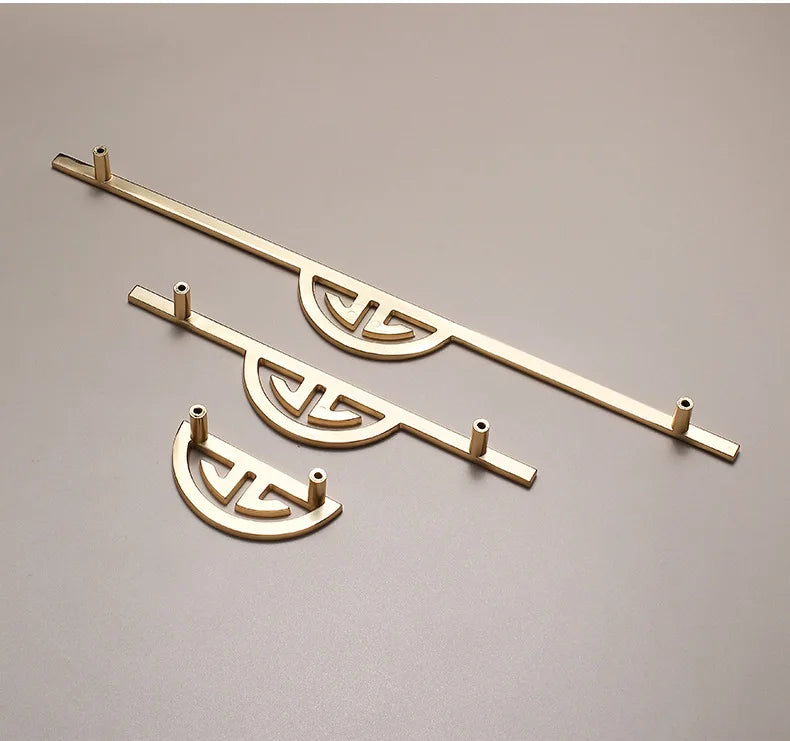 New Chinese Style Handles for Cabinets and Drawers Gloden Shoe Cupboards Bookcase Dresser Wine Cabinet and Wardrobes Handles