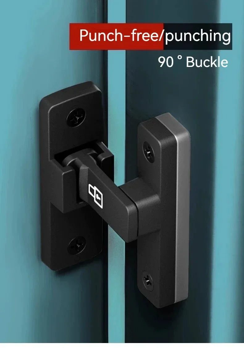 Door Lock 90/180 Degree Barn Bolt Cast Stainless Steel Hook Latch Window Cabinet Locks with Screws Right Angle Sliding Gate Lock