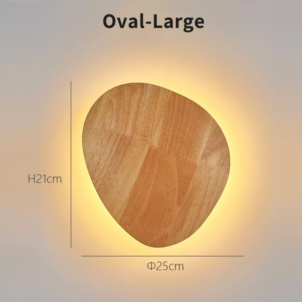 Original LED Wooden Craft Wall Lamp with Light Source Wall-mounted Indoor Lighting Atmosphere Lights COB Chip Bedside Lamp