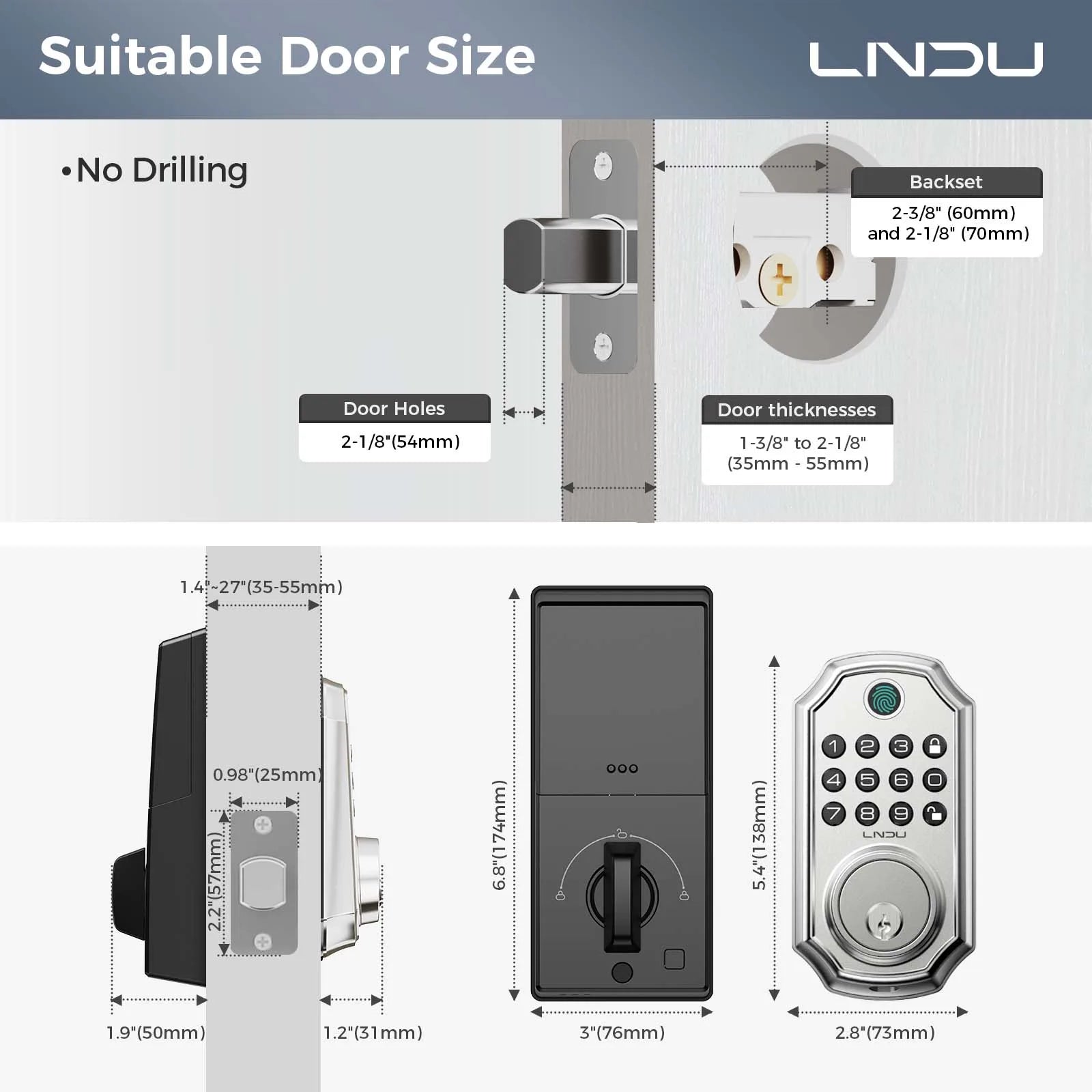 Buy Smart Door Lock D280L | $103 - Keyless & Waterproof