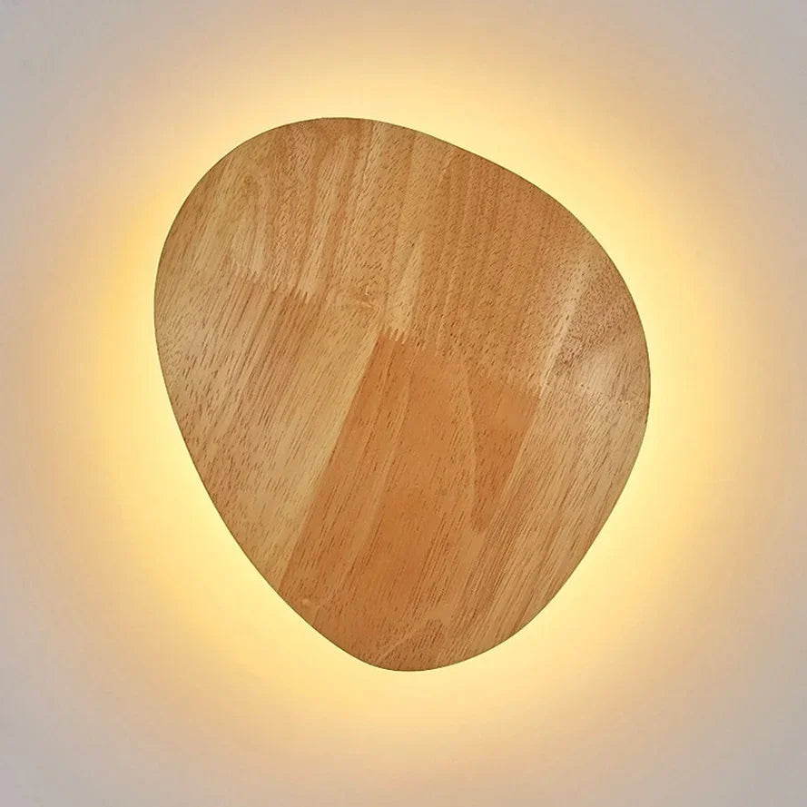 Original LED Wooden Craft Wall Lamp with Light Source Wall-mounted Indoor Lighting Atmosphere Lights COB Chip Bedside Lamp