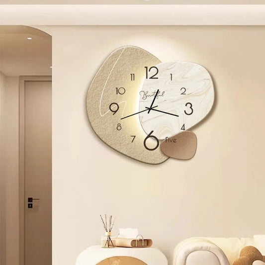 Modern Nordic Wall Painting Light Easy to Read High-end Digital Wall Clock Decorative Wall Hanging Clock Restaurant
