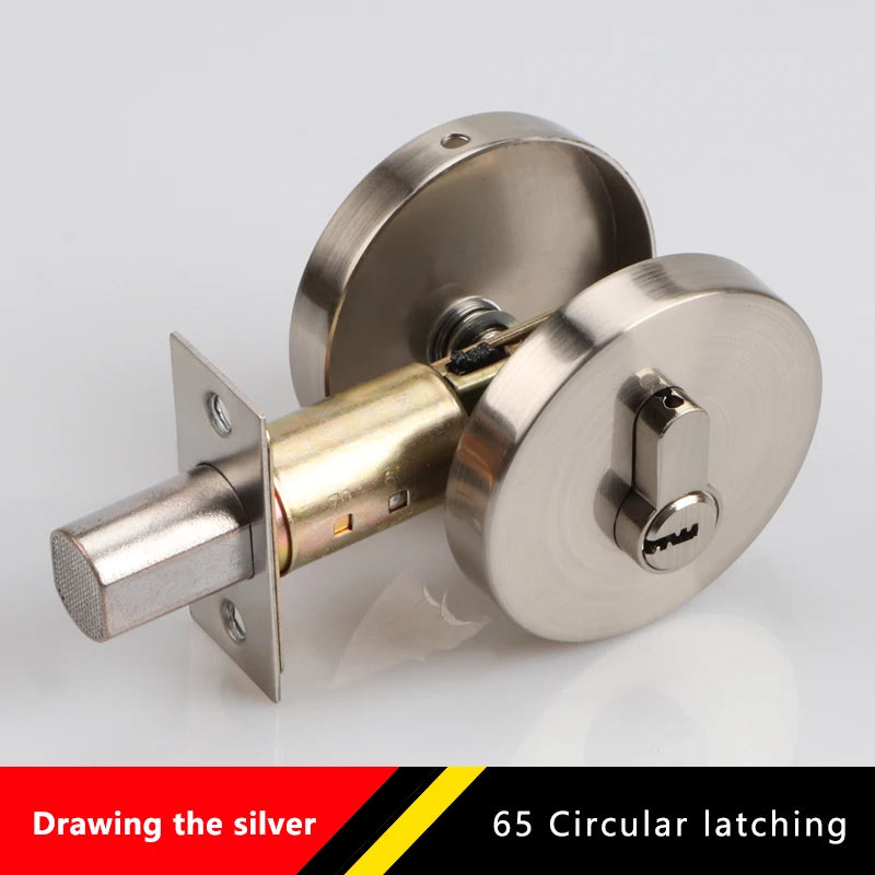 Zinc Alloy Deadlock Invisible Exit Square Door Lock Indoor Bedroom Passage Auxiliary Lock Door Single Tongue Hidden Lock