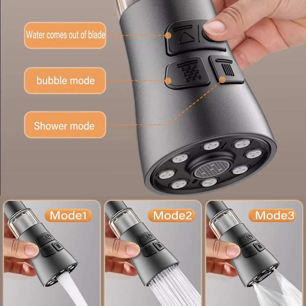 Kitchen Faucet Extender With Filter Function Universal 360° Rotate Aerator Splash Filter Washbasin Faucet Bubbler Nozzle Aerator