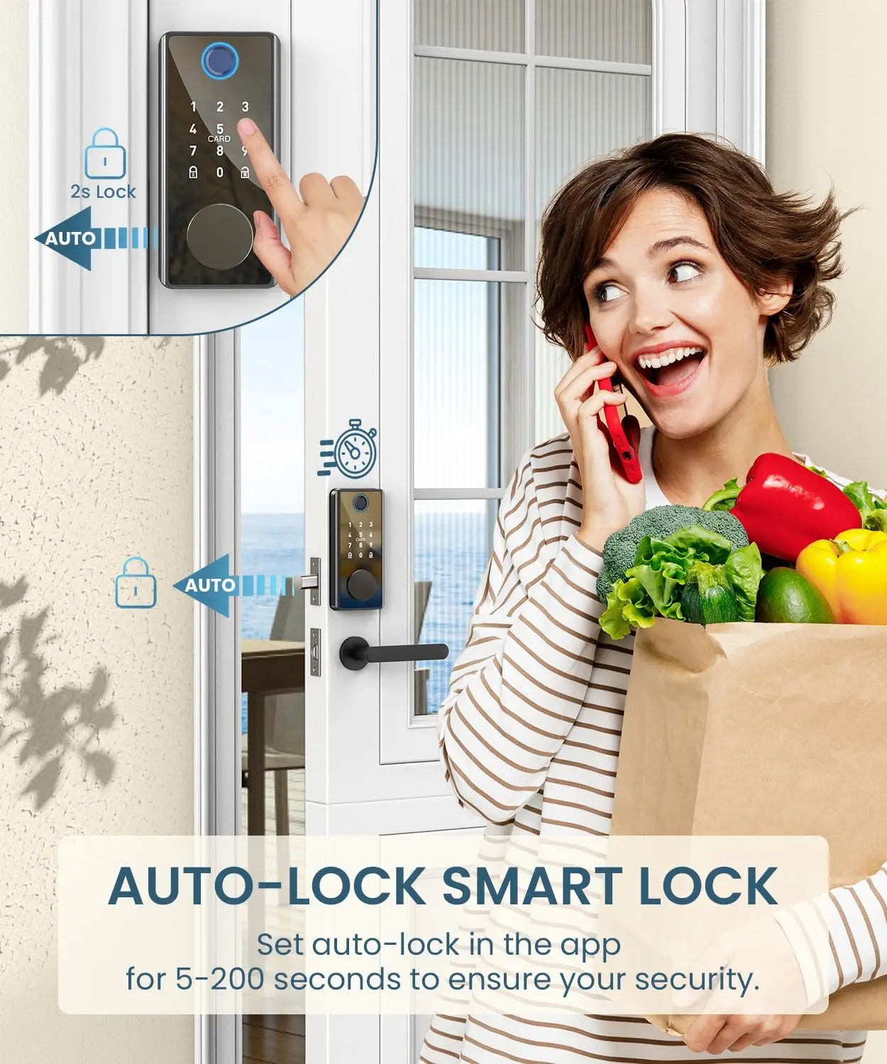 Secure Biometric Door Lock | Fast, Easy Setup - Only $119.85