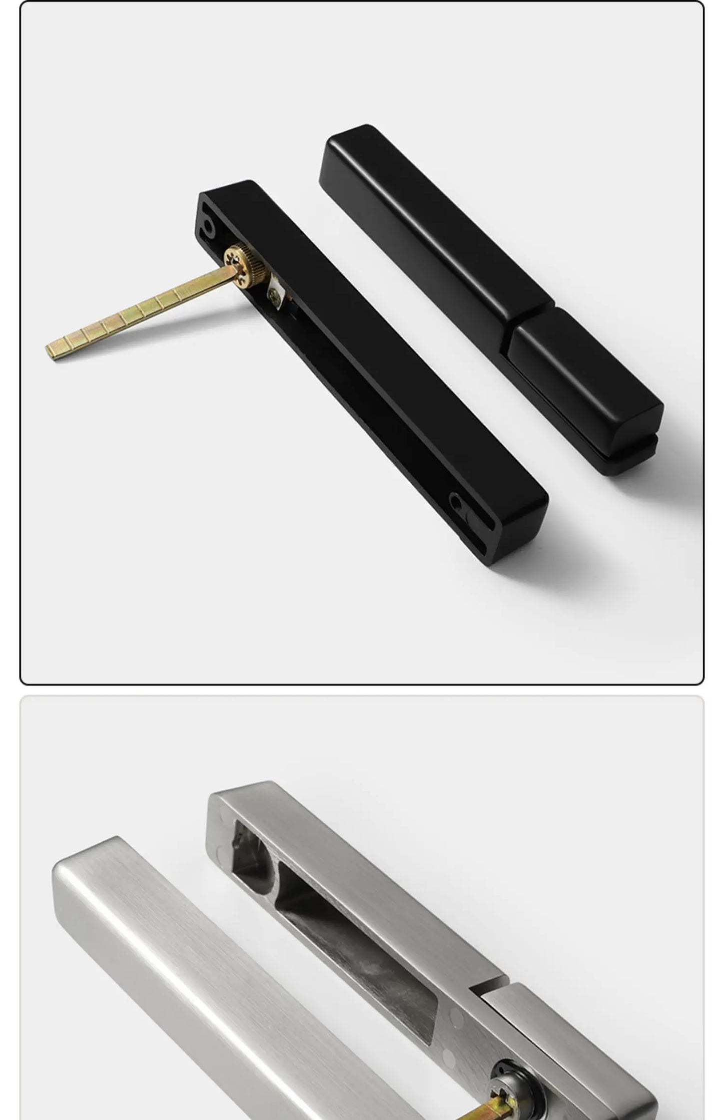 New Family Safety Sliding Door Lock Modern Simple Solid Wood Door Lock Hook Lock Toilet Black Sliding Door Lock Furniture Lock