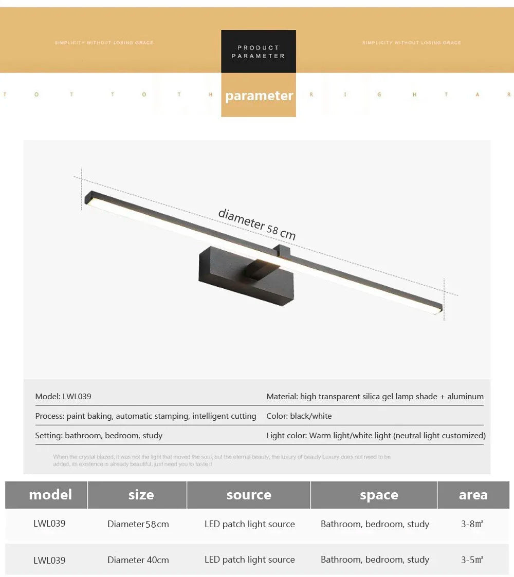 Modern LED Bathroom Mirror Lights - Save 20% | BYDHI