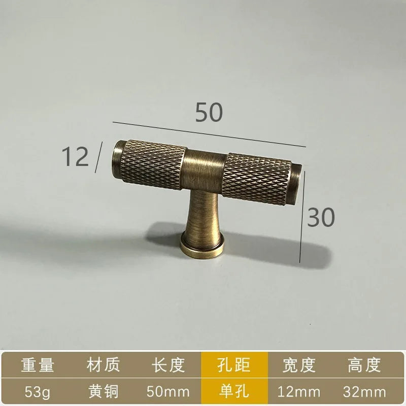 Antique Bronze Color Door Knobs Solid Brass New Chinese Style Furniture Hardware Concealed Pull Handle for Cabinet Drawer Door