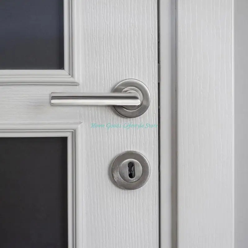 E74E Steel Door Handle Set with Key Access Round Door Handle set for Interior door