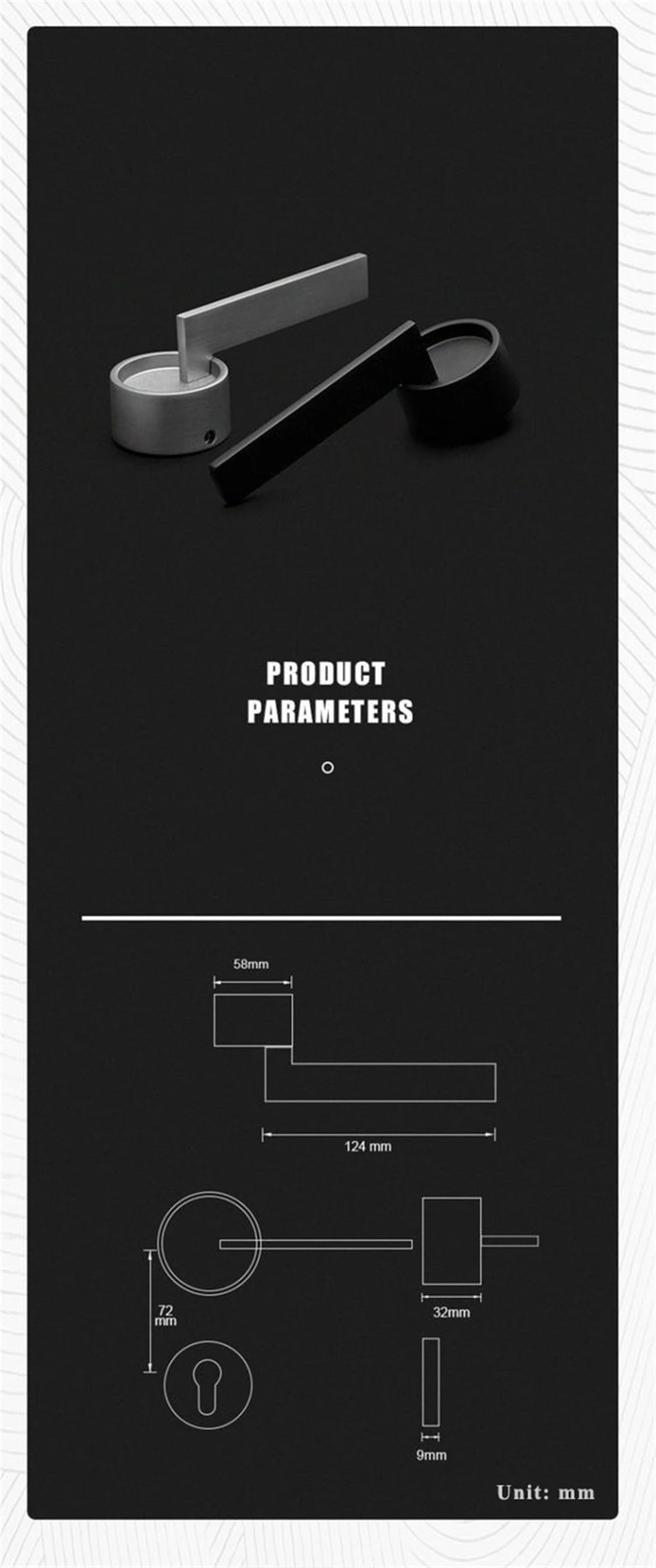 Luxury Silent Door Lock Bedroom Door Handle with Lock Interior Security Door Handle Lock Cylinder Security Mute Split Door Locks