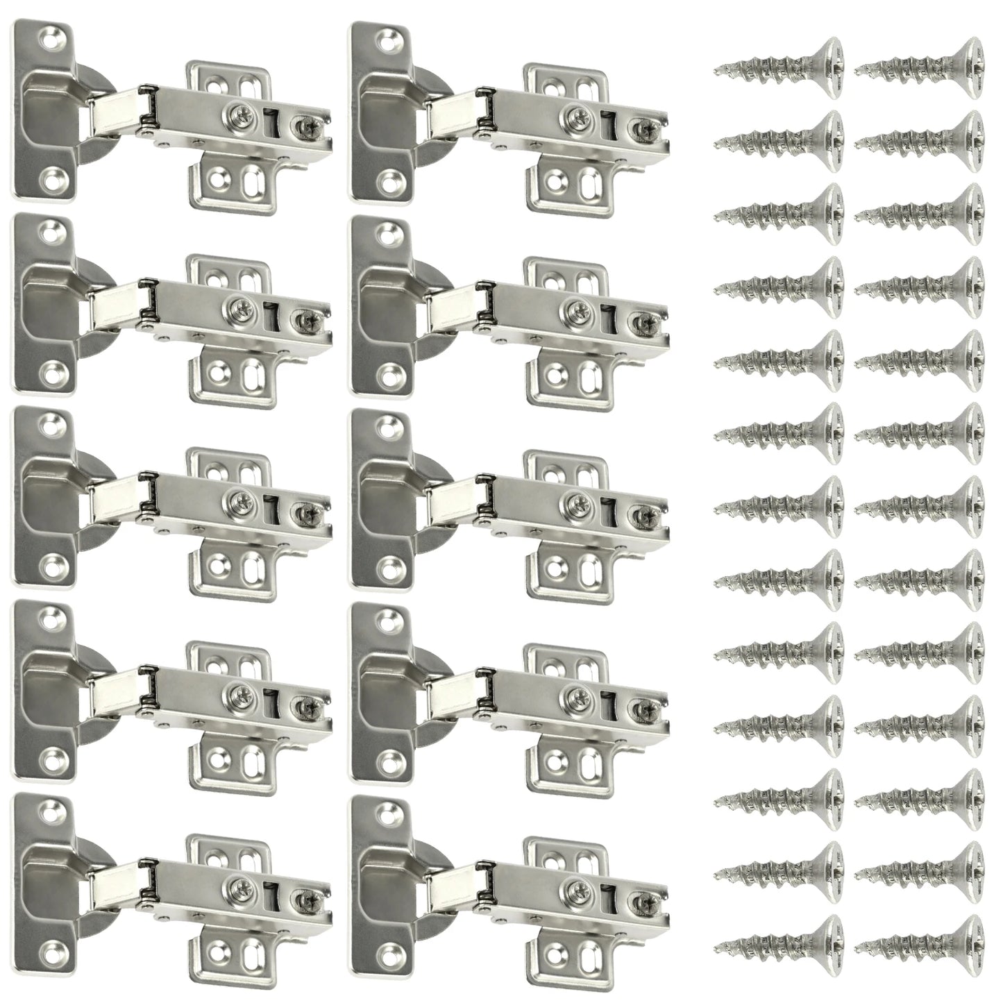 10-40 Pcs Hinges Cold Rolled Steel Hydraulic Cabinet Door Hinge Damper Buffer Soft Quiet Closing for all Cupboard Furniture