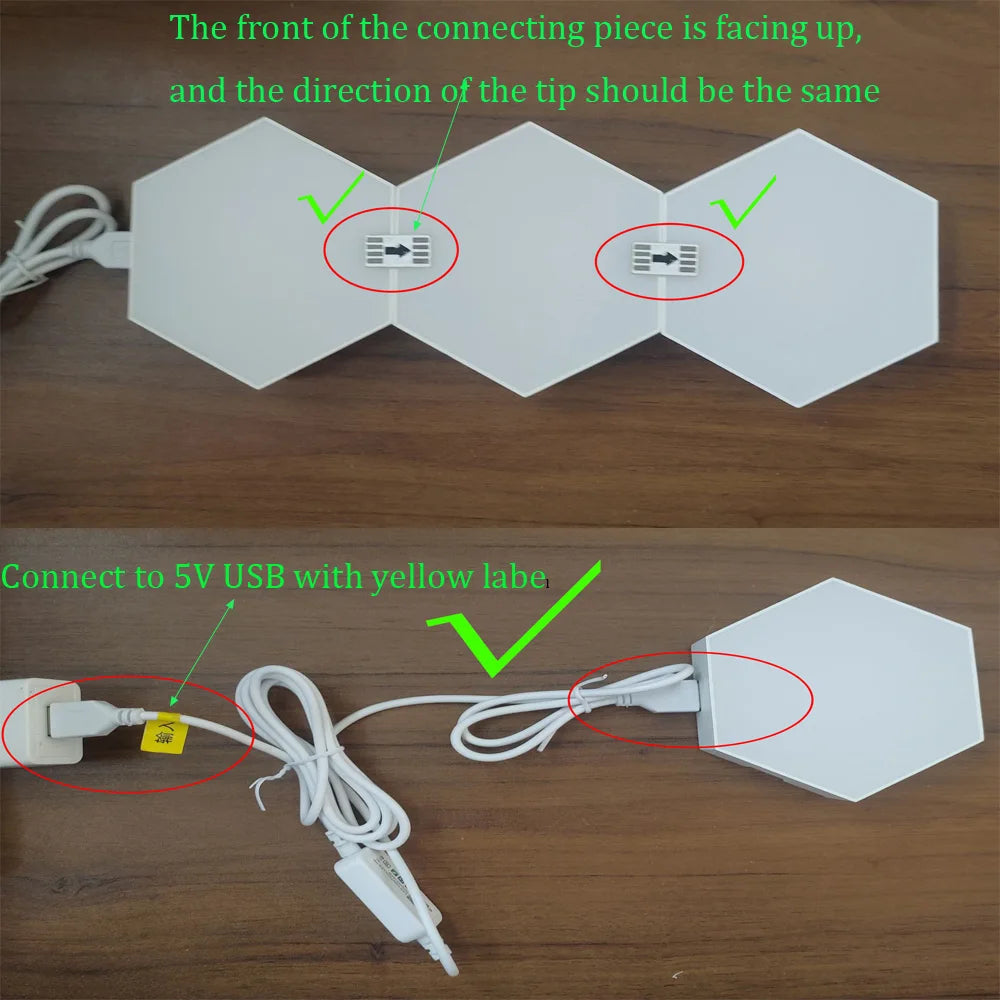 LED Triangular Quantum Lamp RGB Wall Lamp Smart Pickup Rhythm Background Light For Bedroom Bedside Night Light Office Decoration