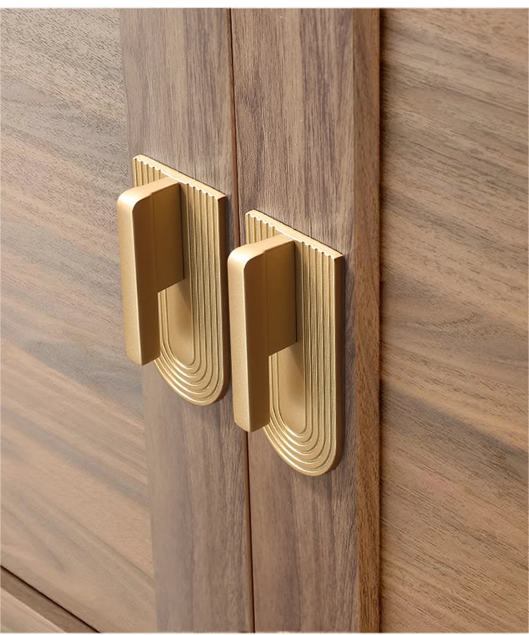 Golden Cupboard Door Handle Modern Minimalist Wardrobe Door Knob Drawer Knobs Shoe Cabinet Handle Furniture Handle