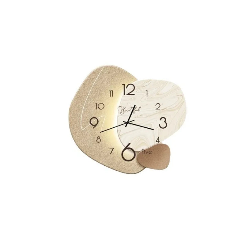 Modern Nordic Wall Painting Light Easy to Read High-end Digital Wall Clock Decorative Wall Hanging Clock Restaurant