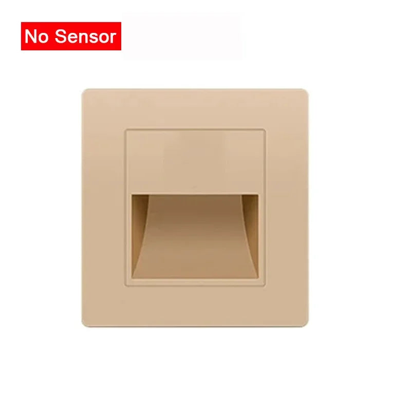 PIR Motion Detector Light Sensor led lights AC 110V-240V Recessed staircase bedroom wall lamp led night light