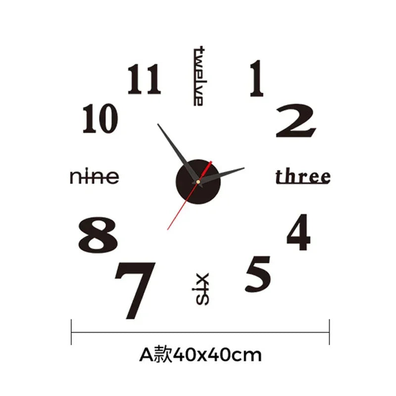 Buy Large 3D Wall Clock - Modern & Silent | Only $7.99