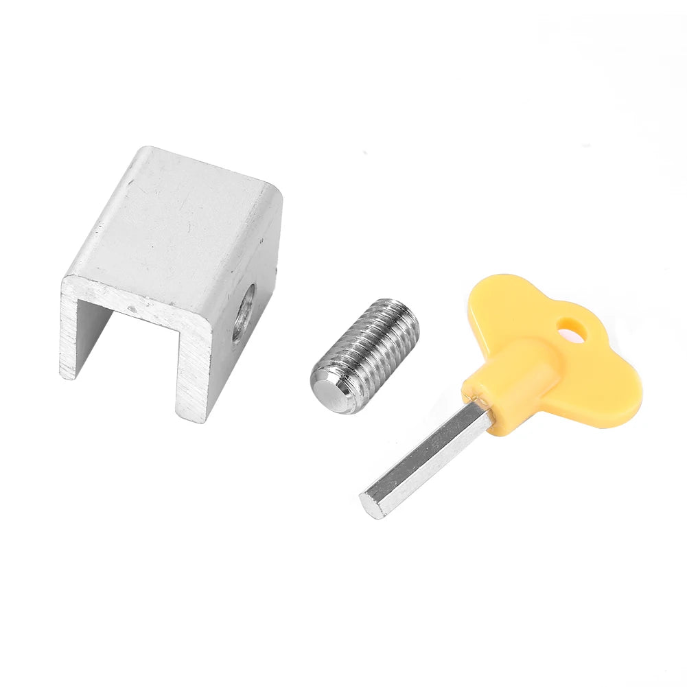 1-10PCS Aluminum Alloy Window Lock Stopper Sliding Sash Stopper Cabinet Locks Straps Anti-theft lock Window Sliding Door