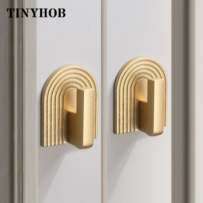 Golden Cupboard Door Handle Modern Minimalist Wardrobe Door Knob Drawer Knobs Shoe Cabinet Handle Furniture Handle
