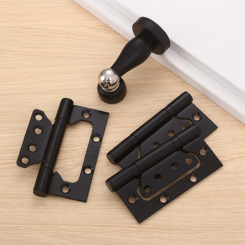 Stainless Steel Parent-Child Hinge, Door Suction Hinge Three-in-one, No Grooves Required, Wooden Door Silent Hinge, Hardware