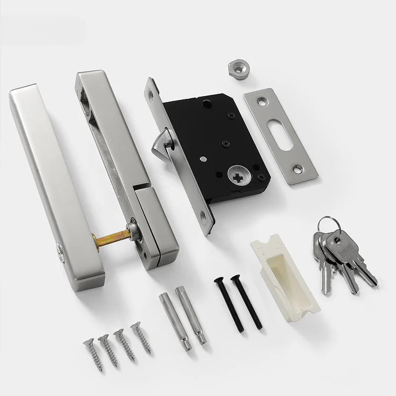 New Family Safety Sliding Door Lock Modern Simple Solid Wood Door Lock Hook Lock Toilet Black Sliding Door Lock Furniture Lock