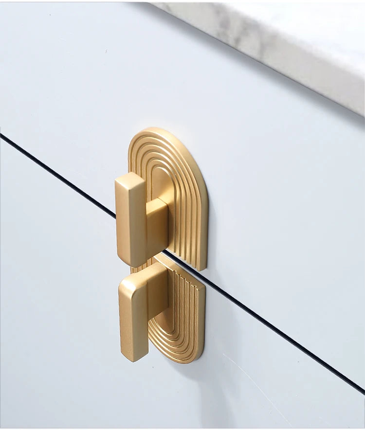 Golden Cupboard Door Handle Modern Minimalist Wardrobe Door Knob Drawer Knobs Shoe Cabinet Handle Furniture Handle