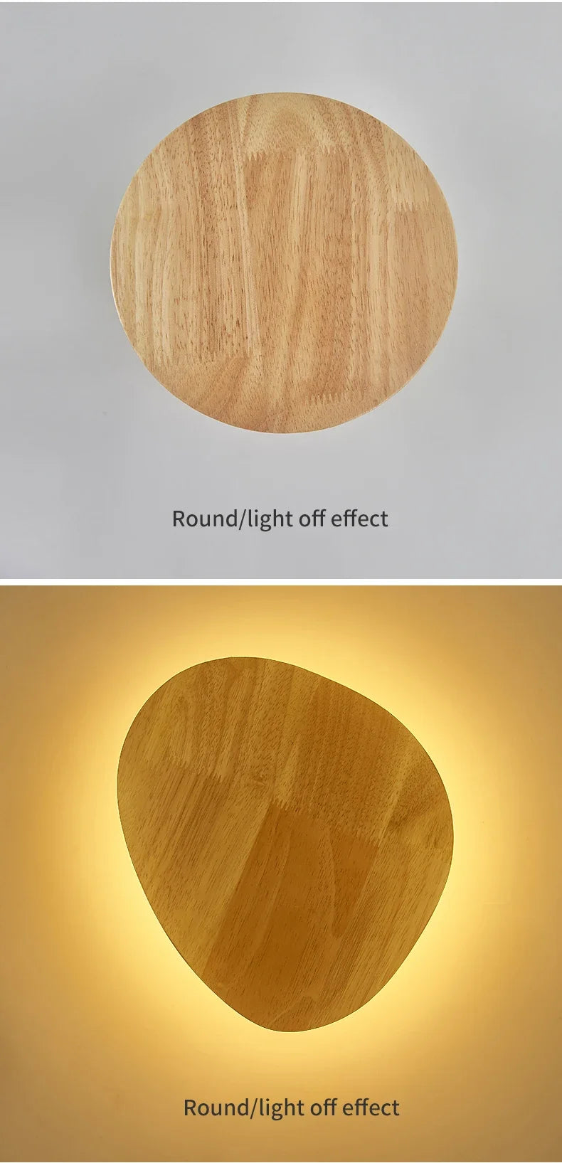 Original LED Wooden Craft Wall Lamp with Light Source Wall-mounted Indoor Lighting Atmosphere Lights COB Chip Bedside Lamp