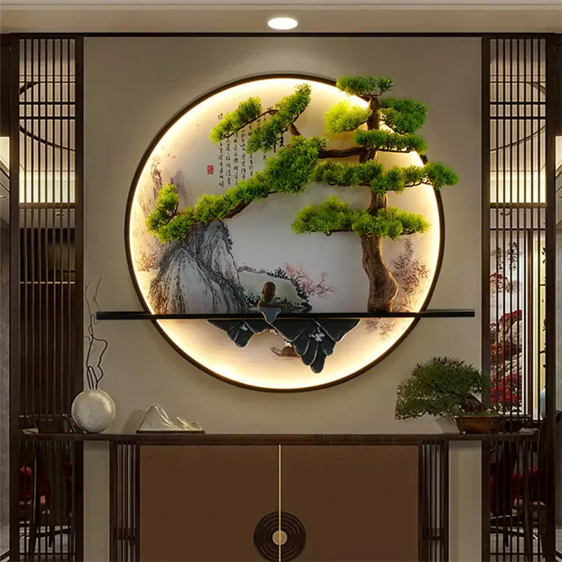 RONIN Modern Wall Picture Light Inside Creative Chinese Landscape Mural Sconces Lamp LED for Home Living Bedroom Study