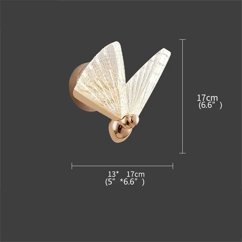 TEMAR Nordic Creative Butterfly Wall Lights Sconces Modern LED Lamps Fixtures Decorative for Home