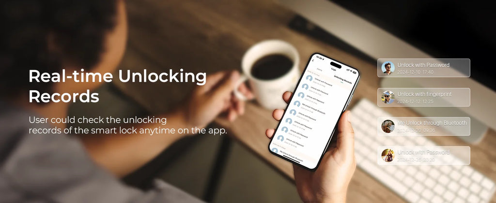Arpha Smart Lock ‎T228 5-in-1 Entry Keyless Entry Door Lock Fingerprint Keyless Entry Door Lock Anti-Peep Keypad Code Waterproof