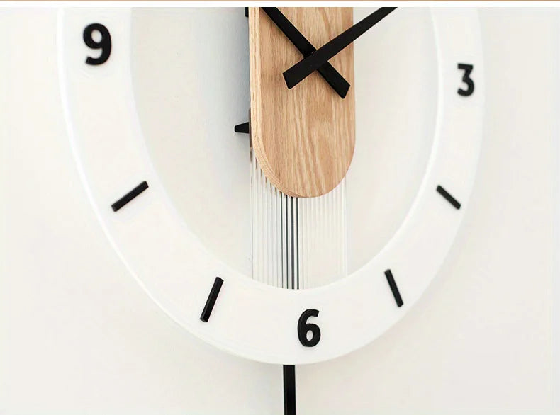 A minimalist style wall clock with no ticking sound, 15.75 inches, suitable for living rooms, bedrooms, dining rooms, and office