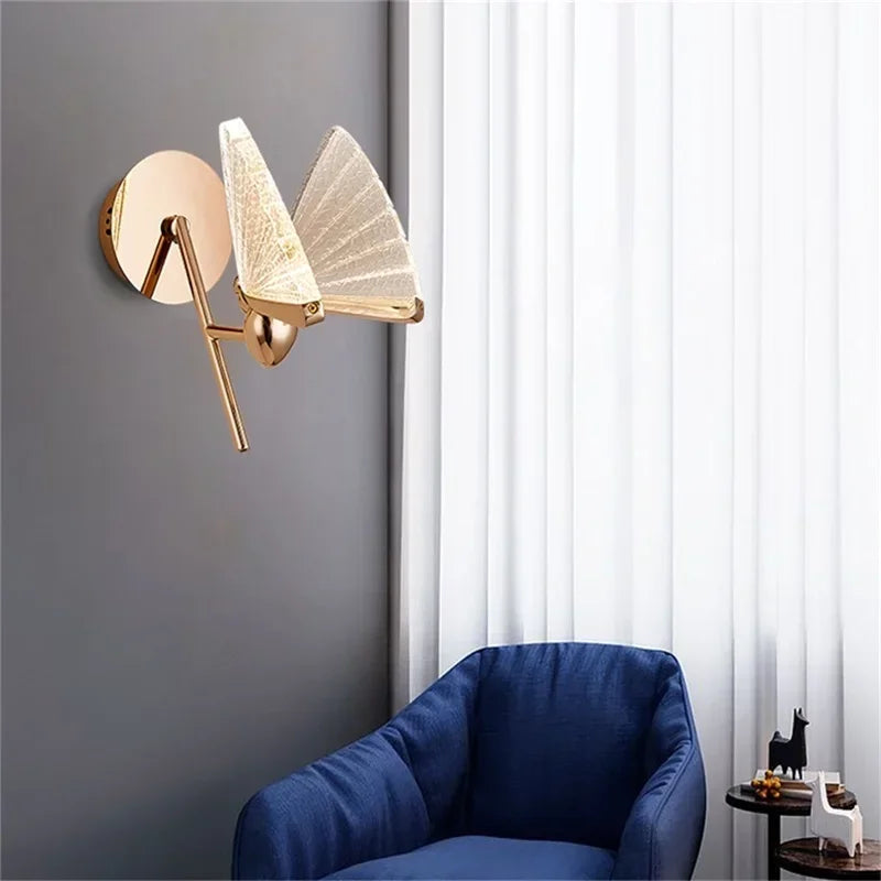 TEMAR Nordic Creative Butterfly Wall Lights Sconces Modern LED Lamps Fixtures Decorative for Home