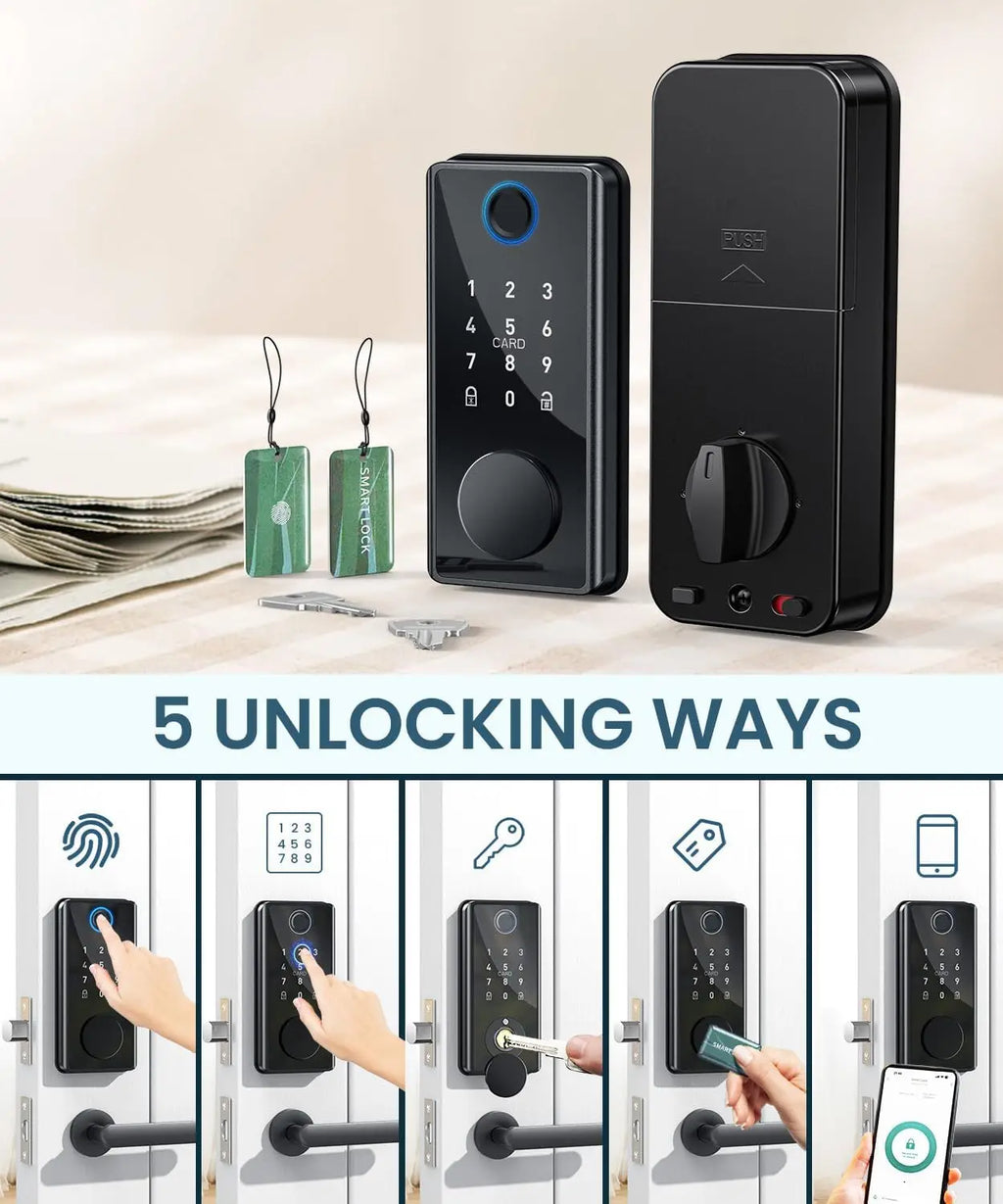 Secure Biometric Door Lock | Fast, Easy Setup - Only $119.85