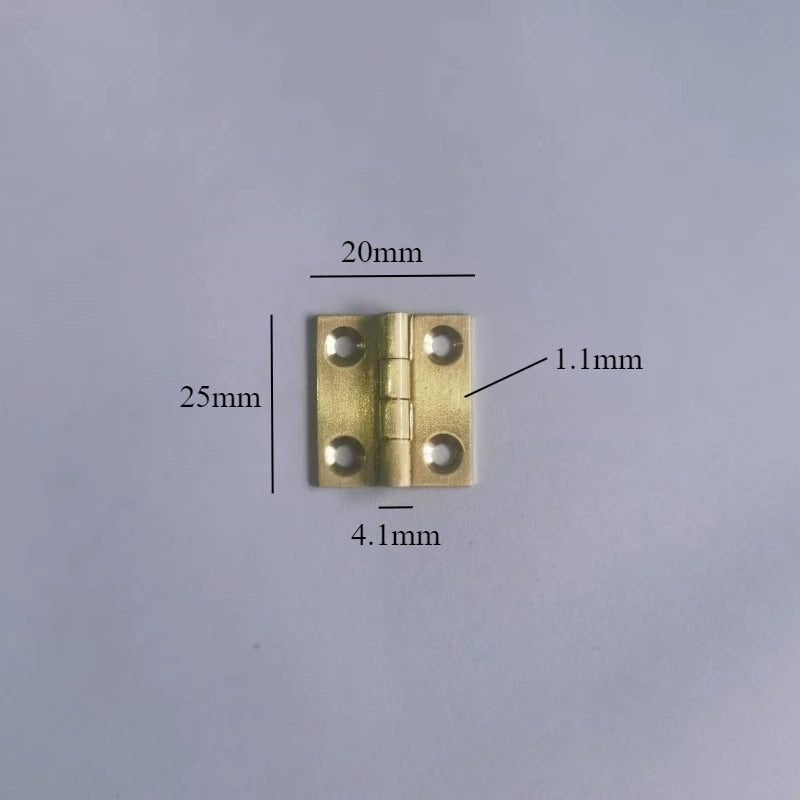 10 Pcs/Bag Brushed & Sealed Brass Hinges Jewelry Box Door Kitchen Cabinet Door Copper Hinges Small Box Exquisite Hinges