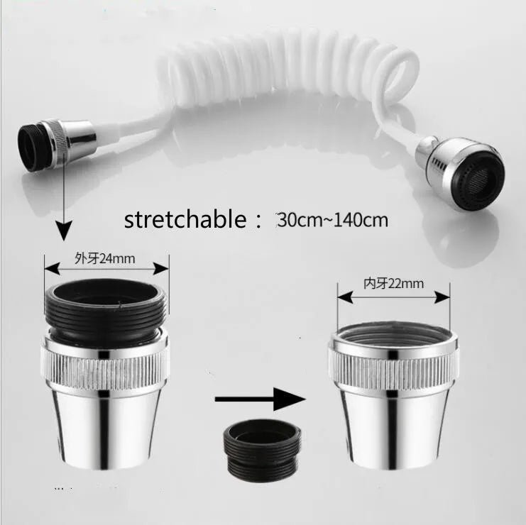 1 Pcs High Pressure Faucet Filter Adapter Extender 360 Swivel Mode Saving Water In The Bubbler Nozzle Kitchen Tools Accessories