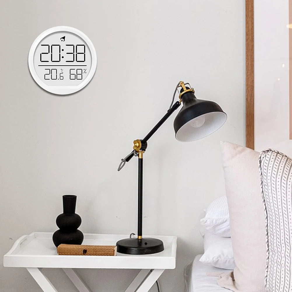 Multi-function Clock Indoor Temperature Humidity Clock Date Display Electronic Alarm Clock Home Wall Mounted Clock