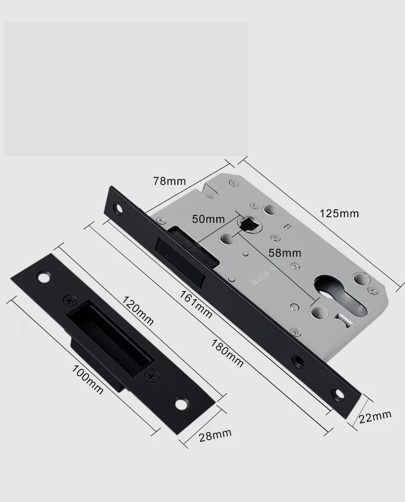 Advanced Security Lock, Invisible Lock, Indoor Bedroom, Bathroom Door Lock, Ultra-thin Silent Magnetic Suction, No Handle Lock