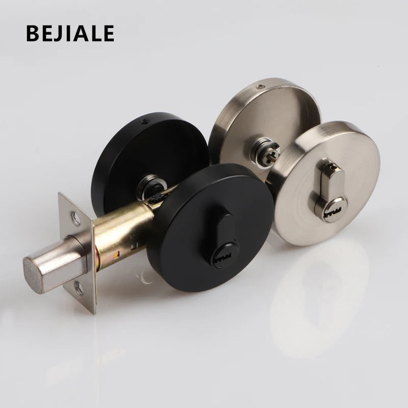 Zinc Alloy Deadlock Invisible Exit Square Door Lock Indoor Bedroom Passage Auxiliary Lock Door Single Tongue Hidden Lock