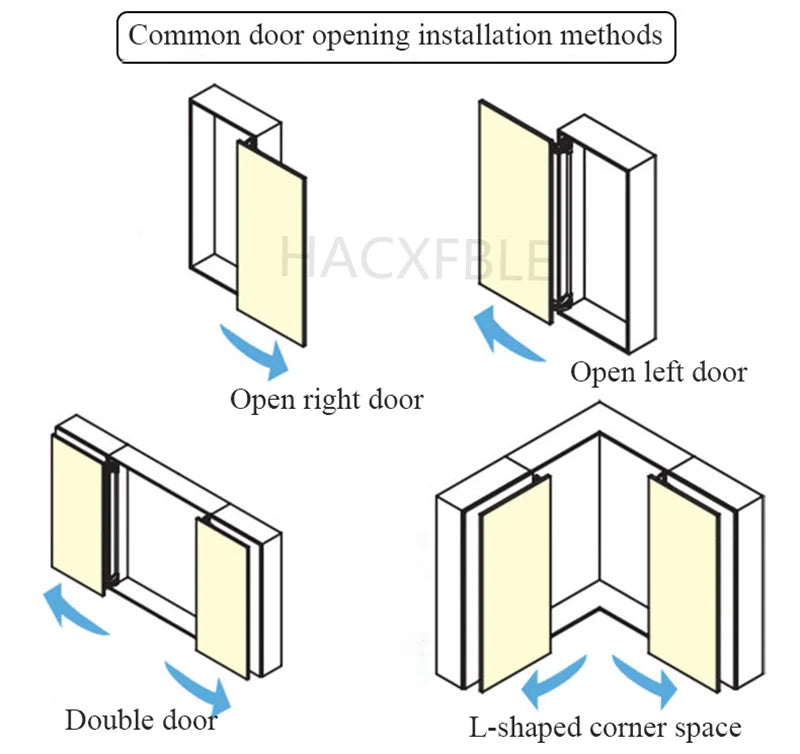 Cabinet Bus Door Hinges Wardrobe Folding Silent Slide Rail Lateral Swing Opening Damping Buffer Door Hinge Furniture Hardware
